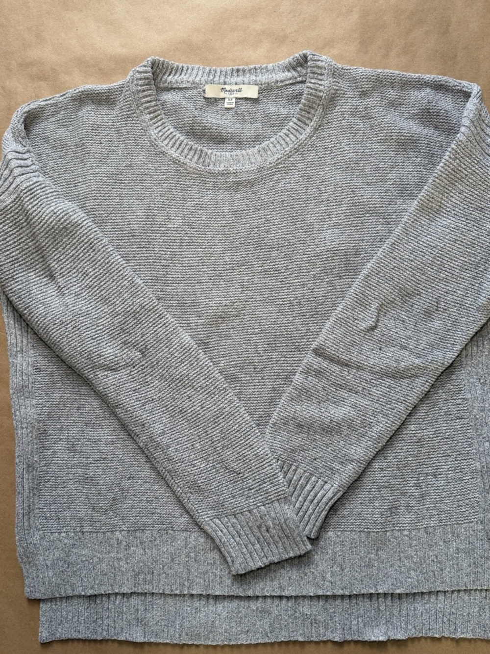 Madewell Light Gray Women's Crewneck Sweater